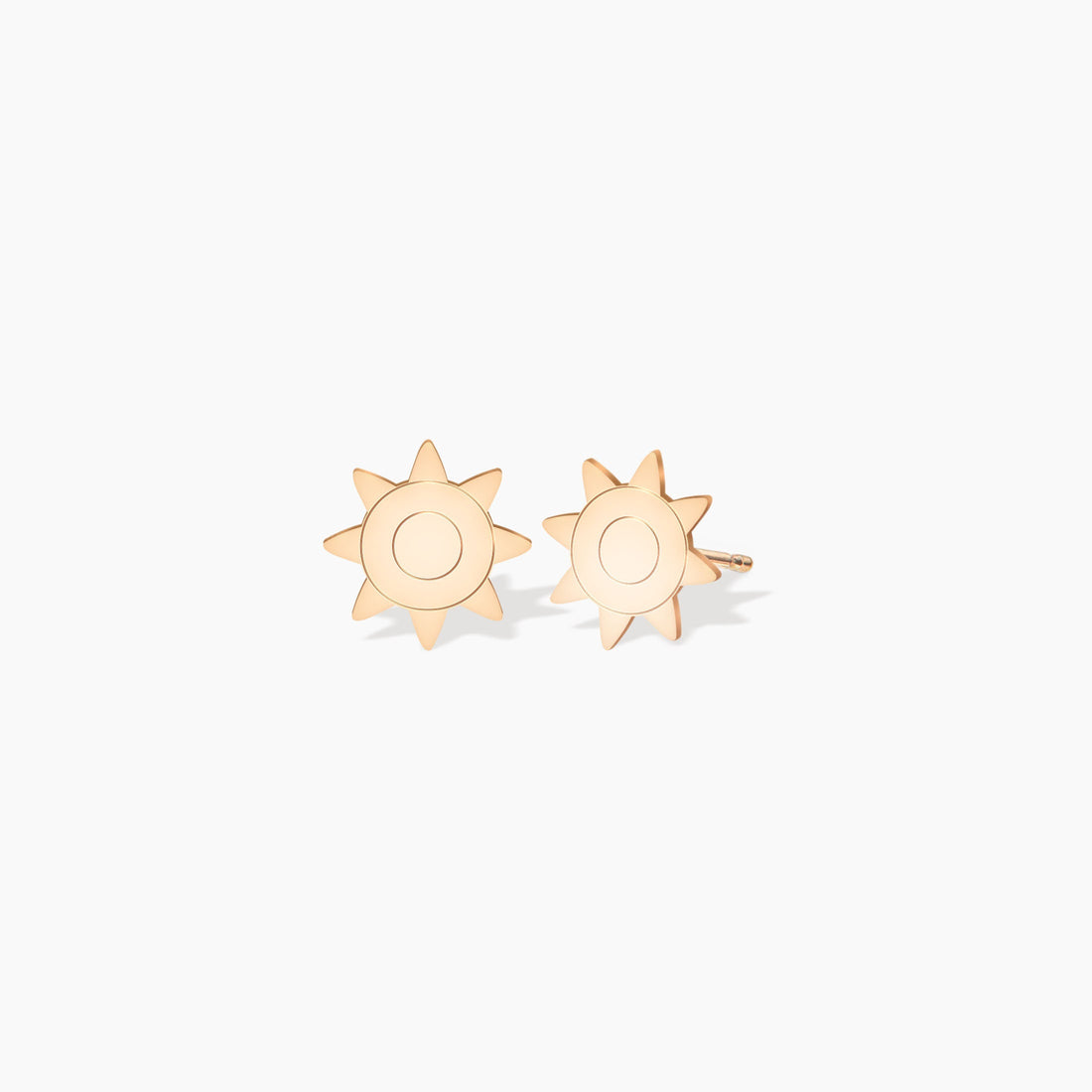 Sun Charm Stud Earrings