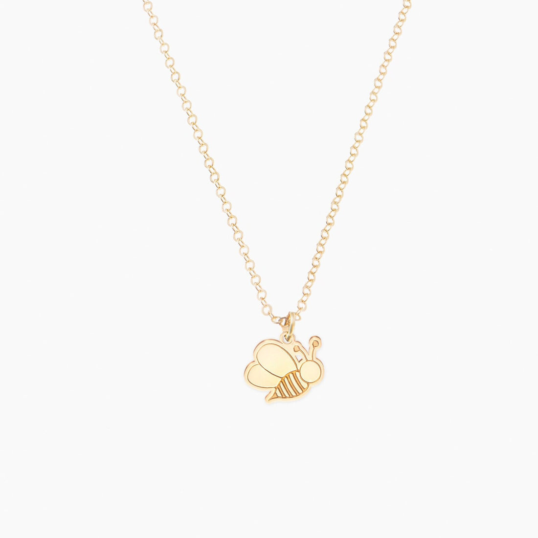 Winged Bee Charm Necklace