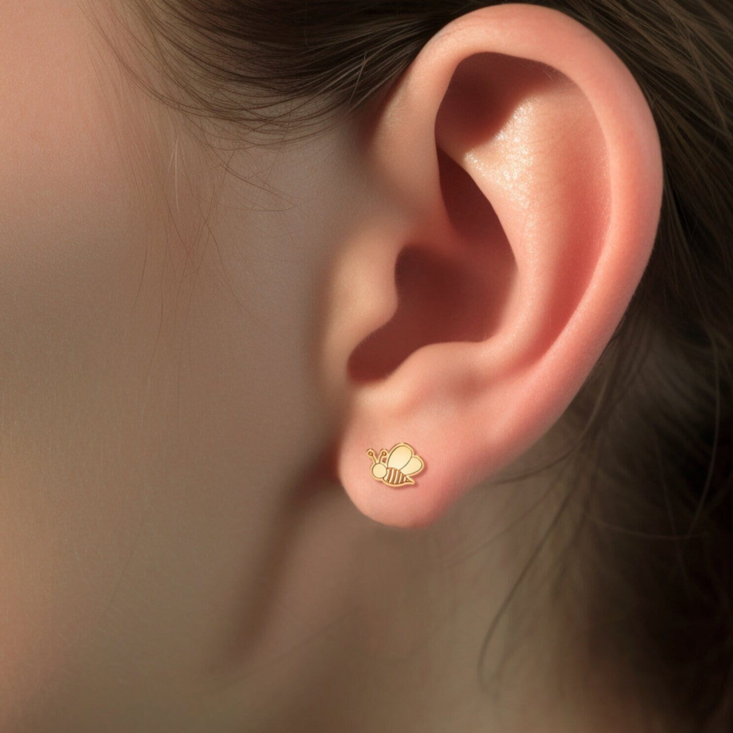 Bee Flying Stud Earrings