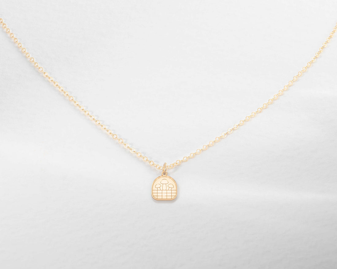 Mushroom Basket Necklace