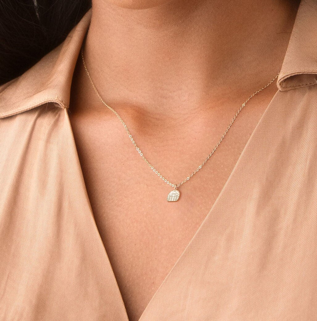 Mushroom Basket Necklace
