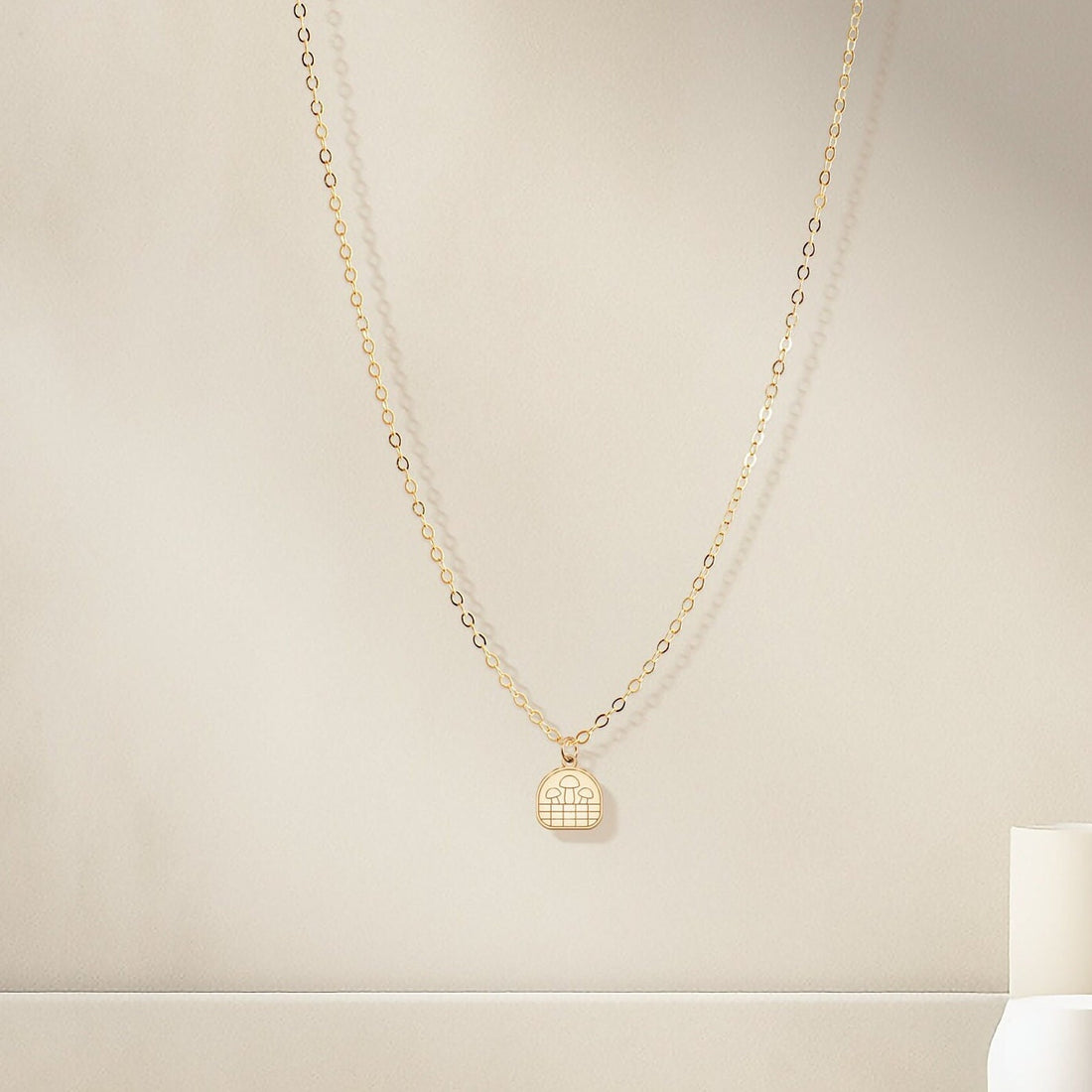 Mushroom Basket Necklace