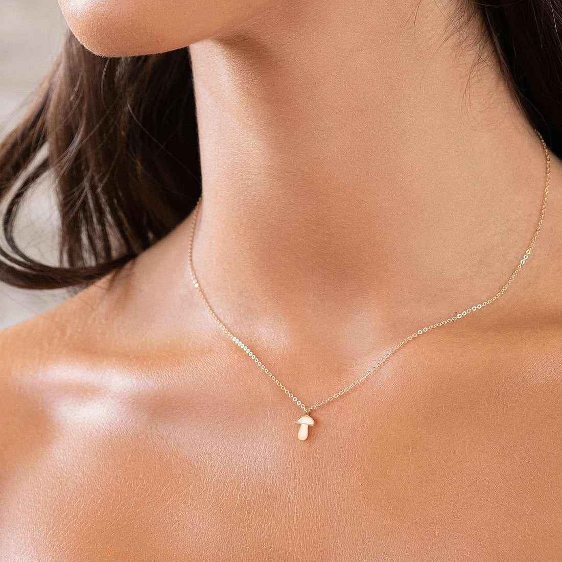 Mushroom Pendant Necklace
