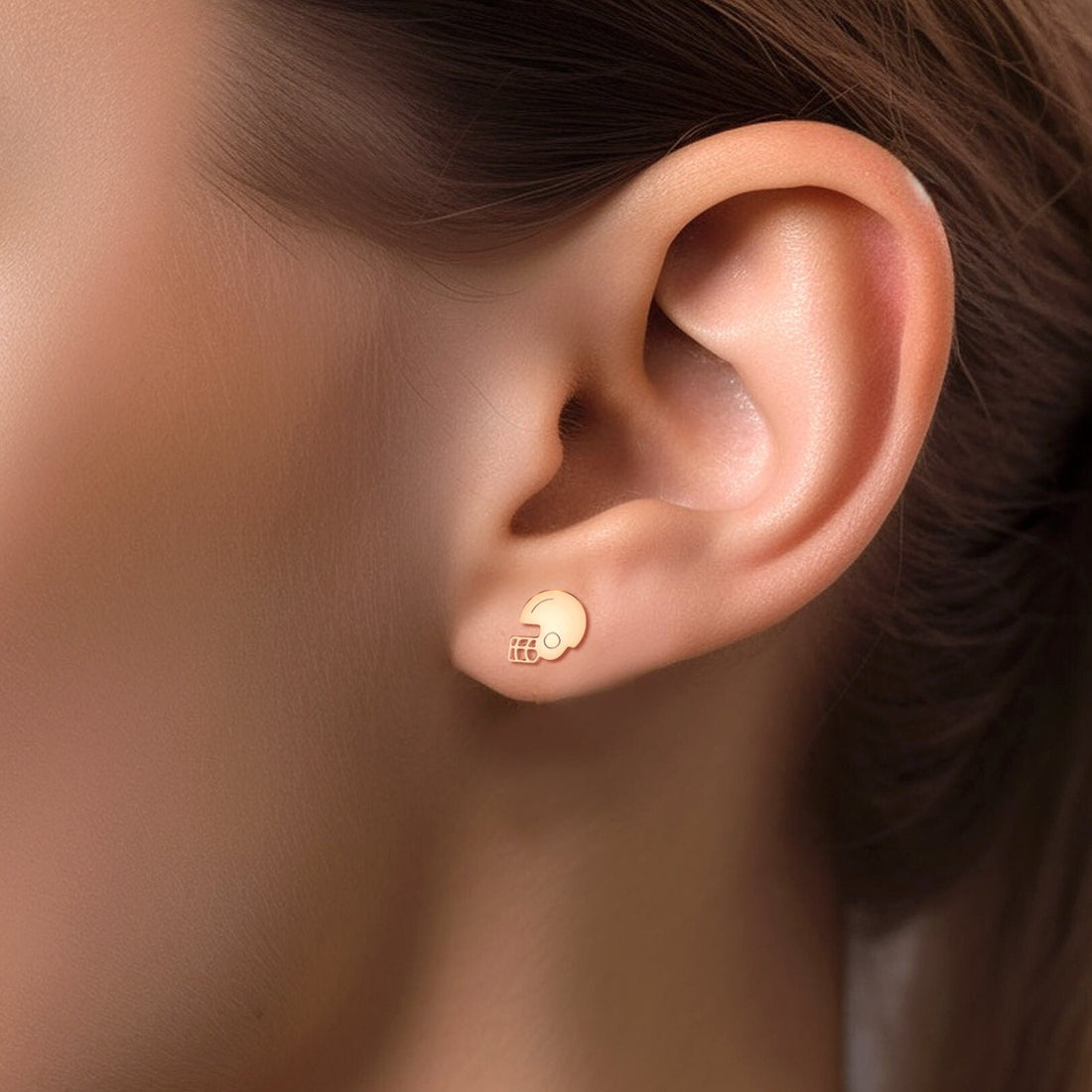 Football Helmet Stud Earrings