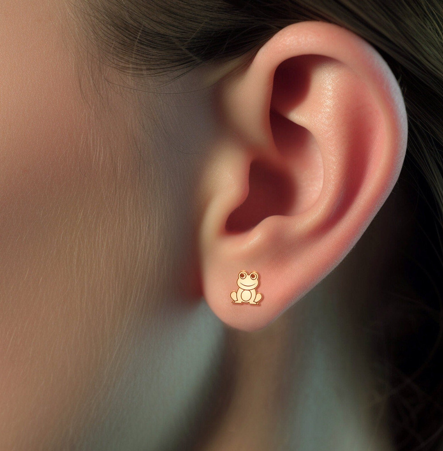 Cartoon Frog Stud Earrings