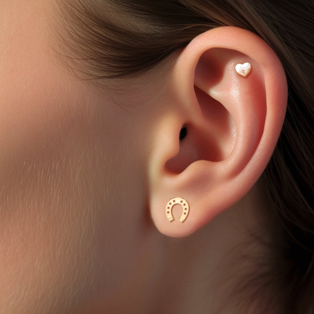 Horseshoe Stud Earrings