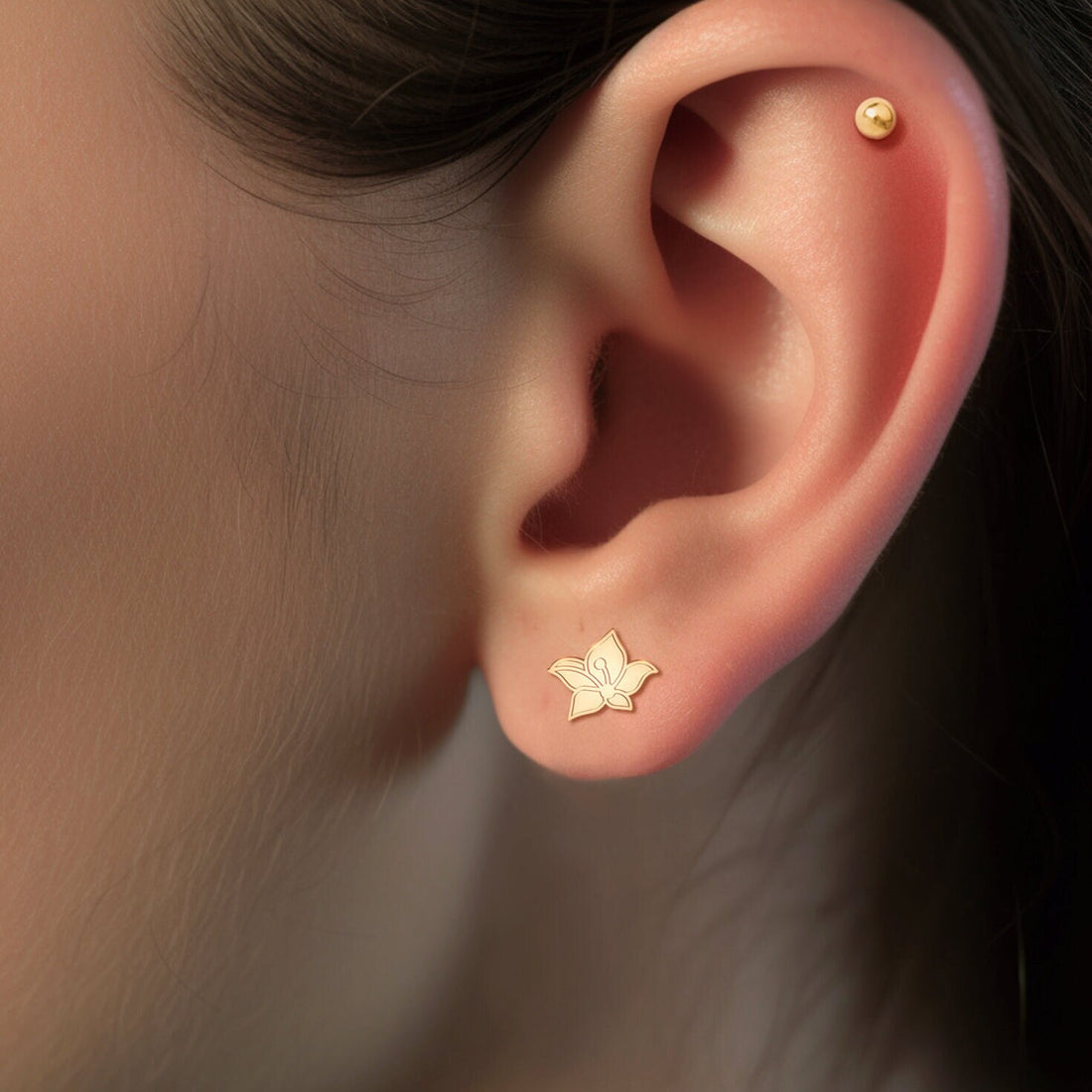 Lily Flower Stud Earrings