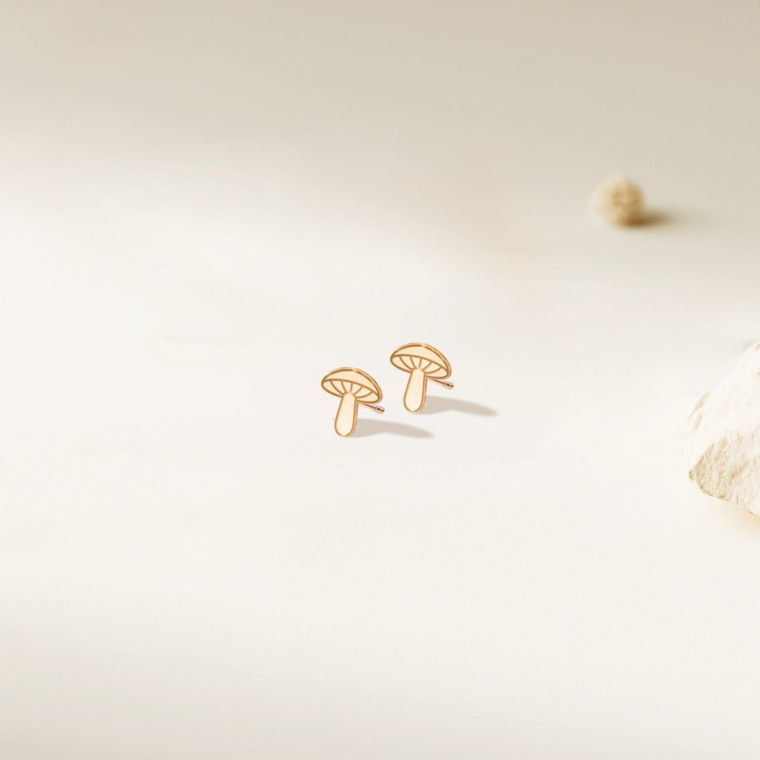 Dainty Mushroom Stud Earrings