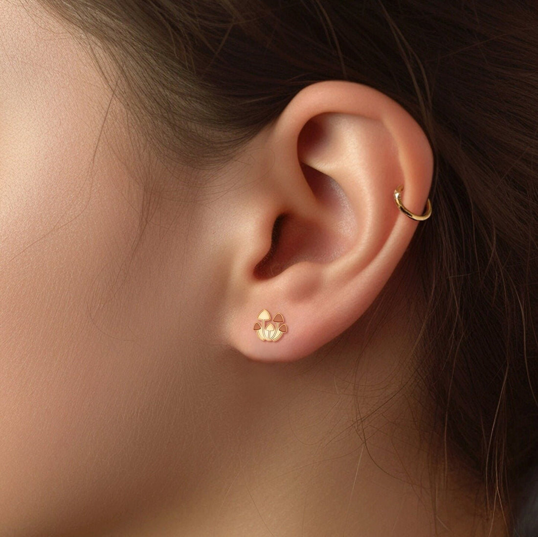 Cute Mushroom Stud Earrings