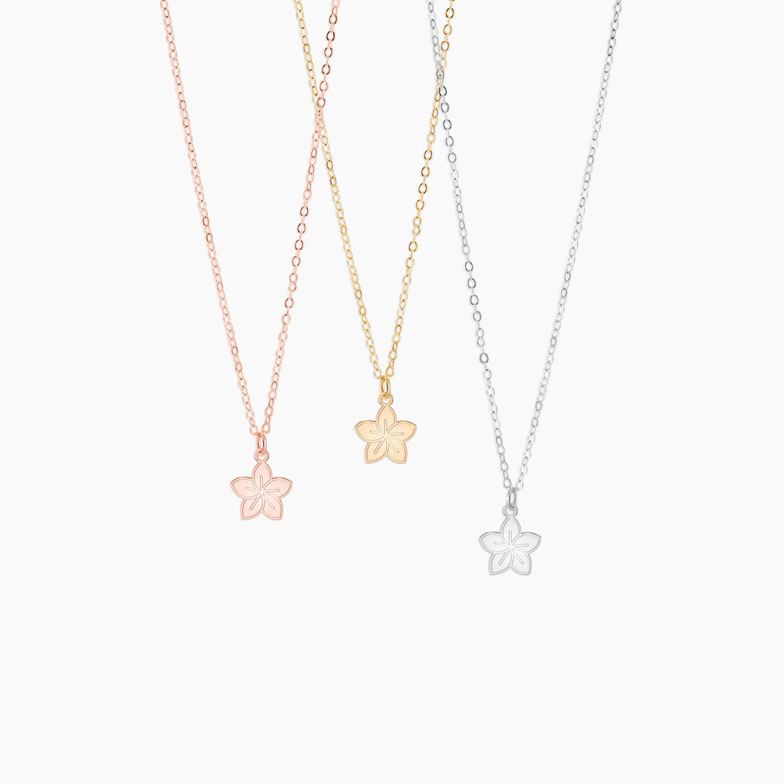 Plumeria Flower Pendant Necklace