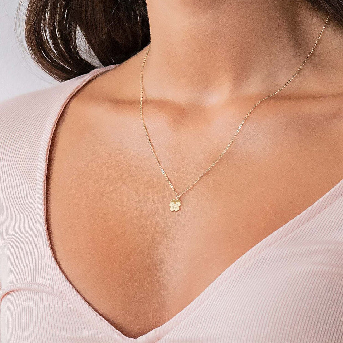 Pansy Flower Necklace