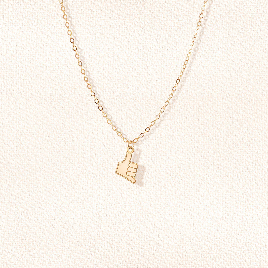 Surf S Up Shaka Hand Charm Necklace
