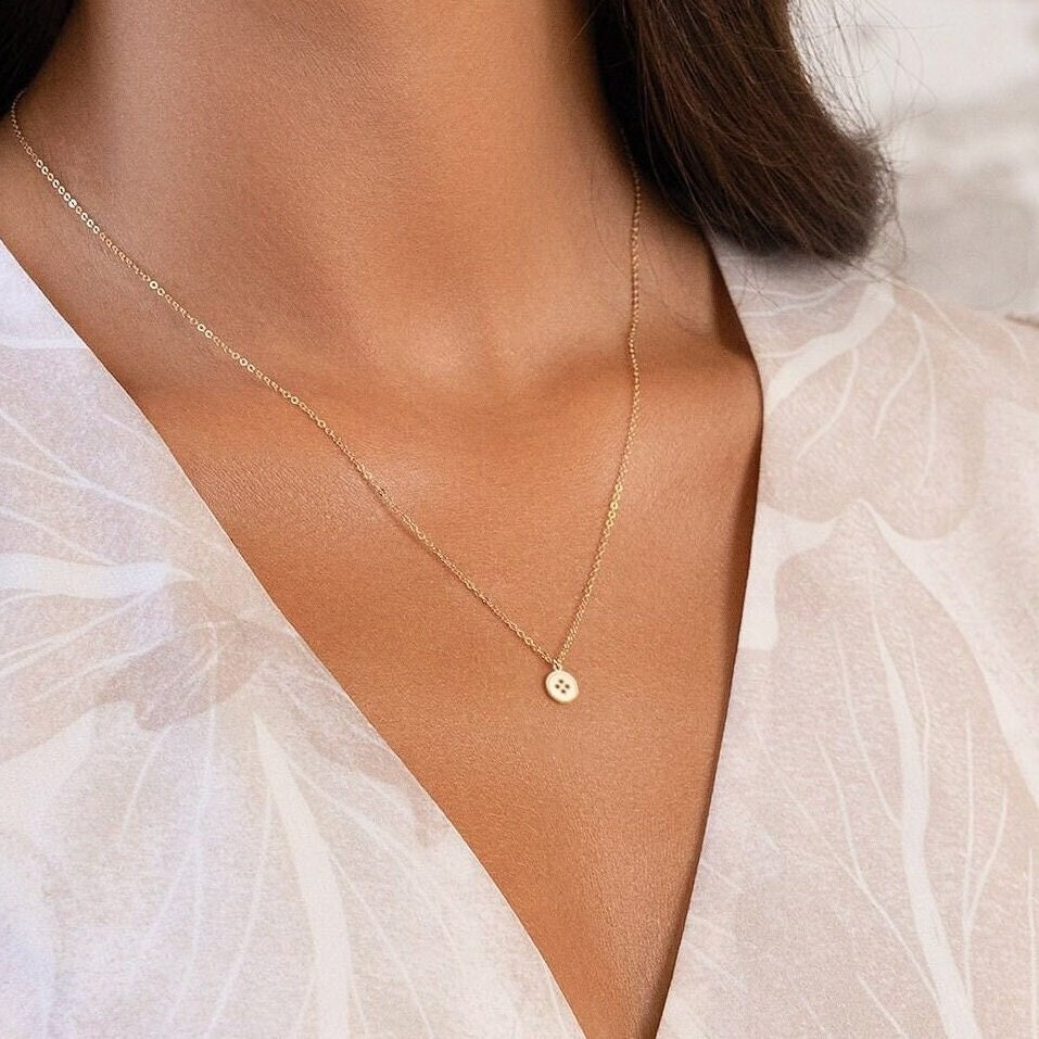 Button Charm Necklace