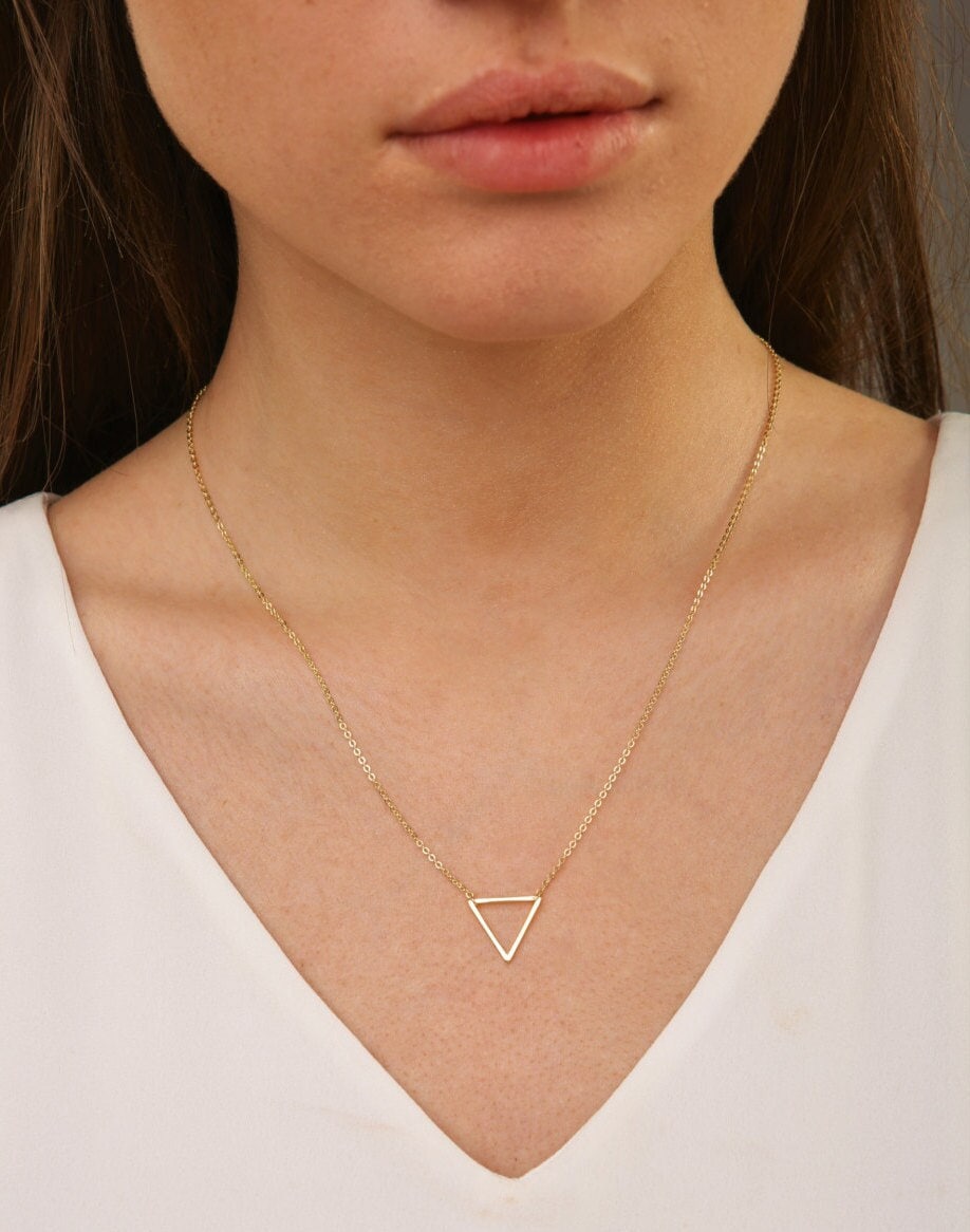 Gold Triangle Necklace