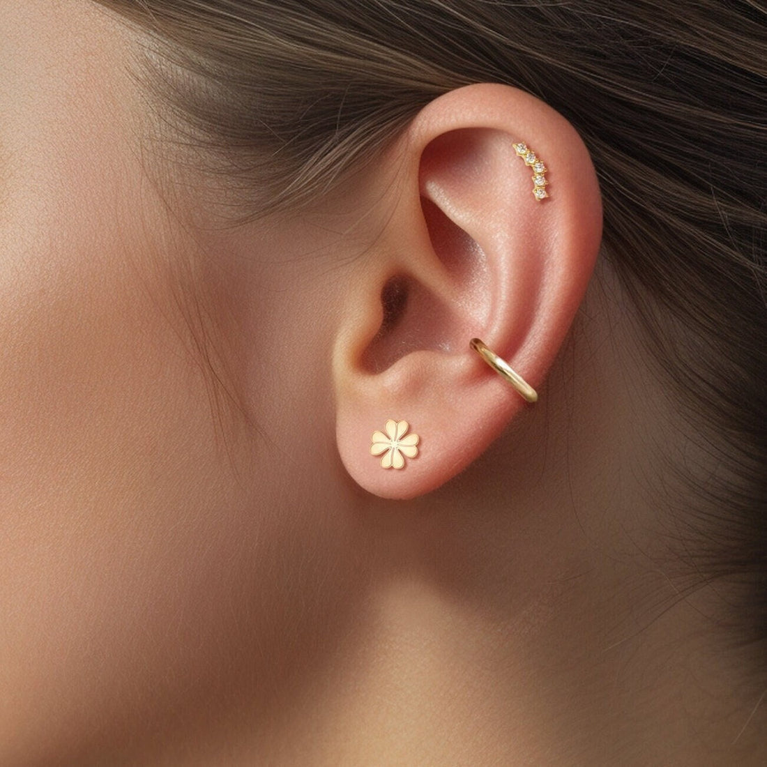 Dainty Clover Earrings