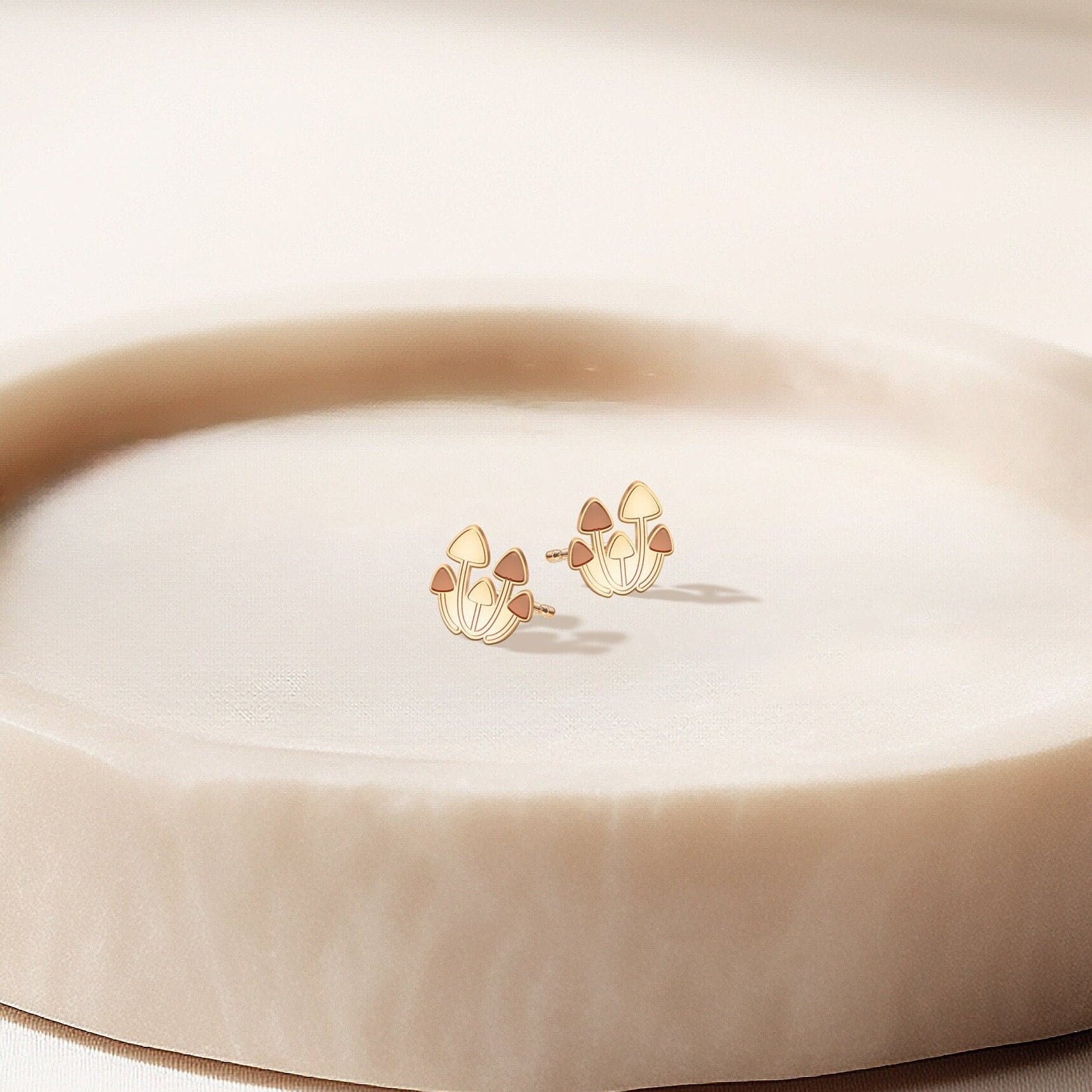 Cute Mushroom Stud Earrings