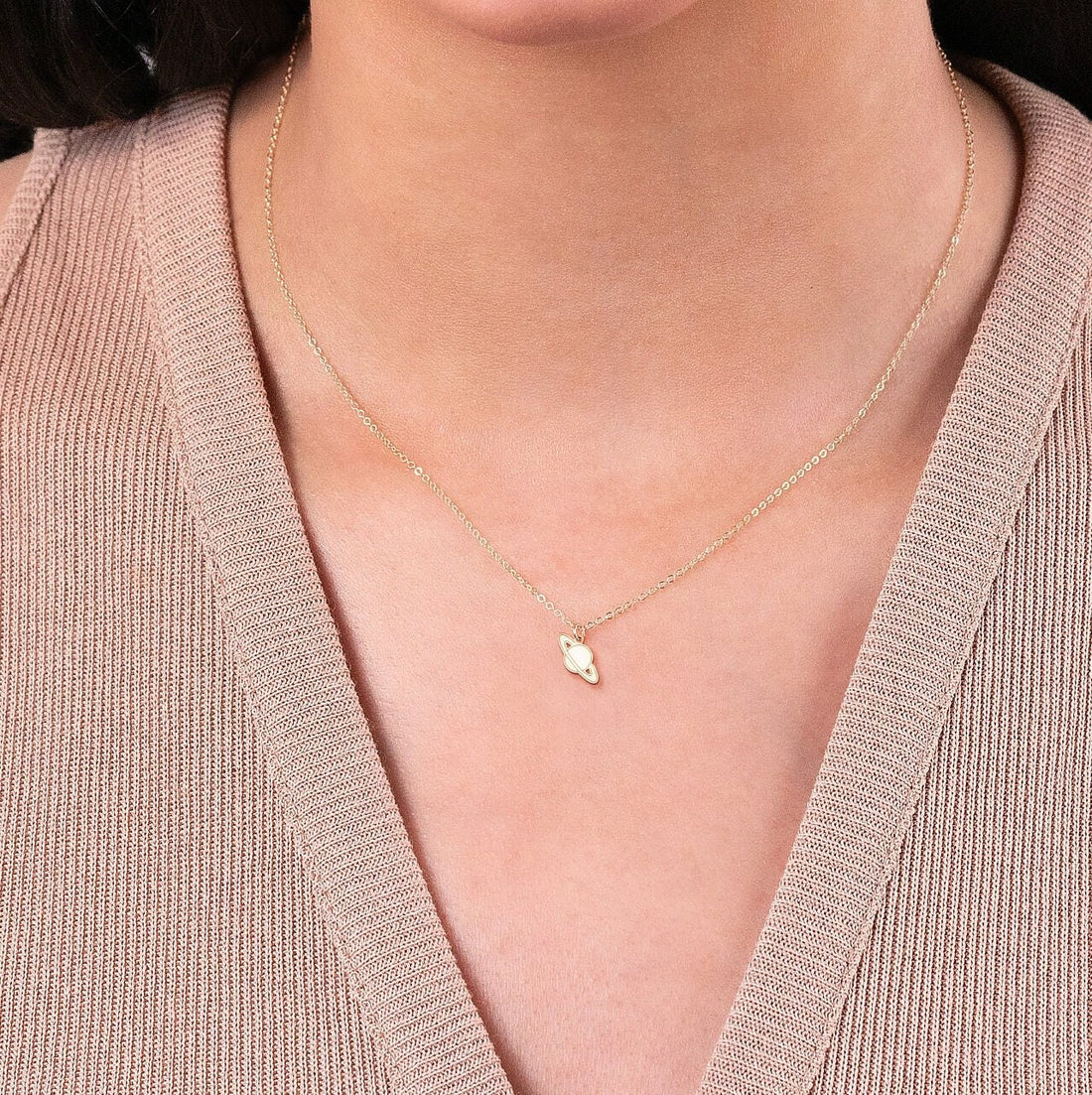 Saturn Pendant Necklace