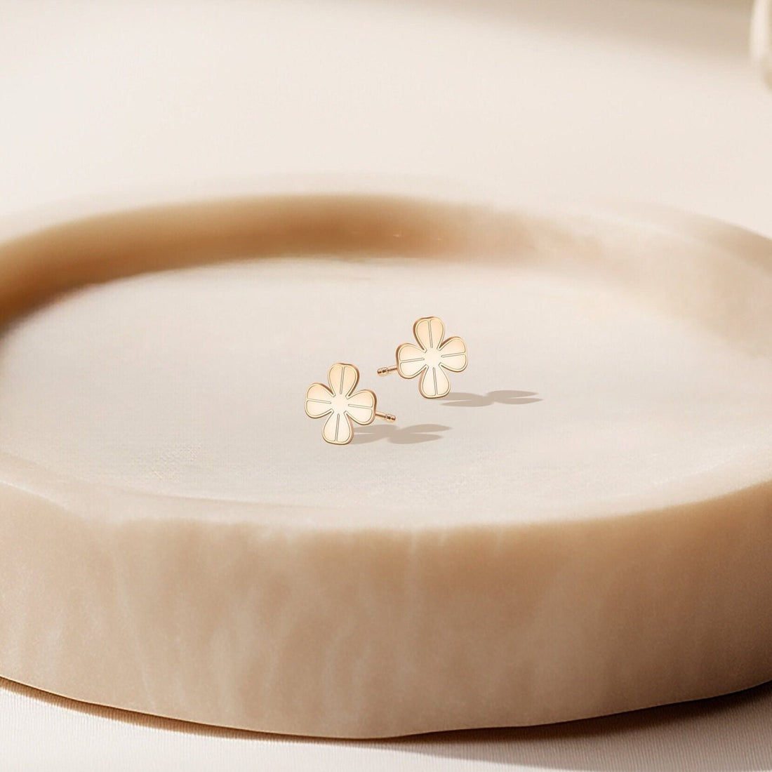 Four Leaf Clover Stud Earrings