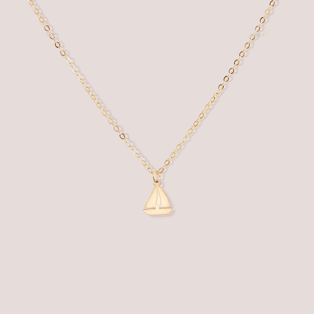 Sailboat and Ship Helm Necklace