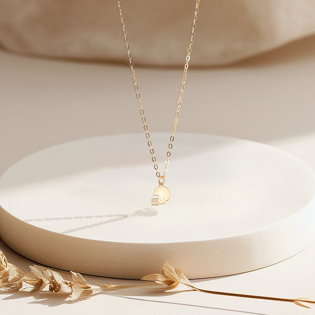 Football Helmet Pendant Necklace