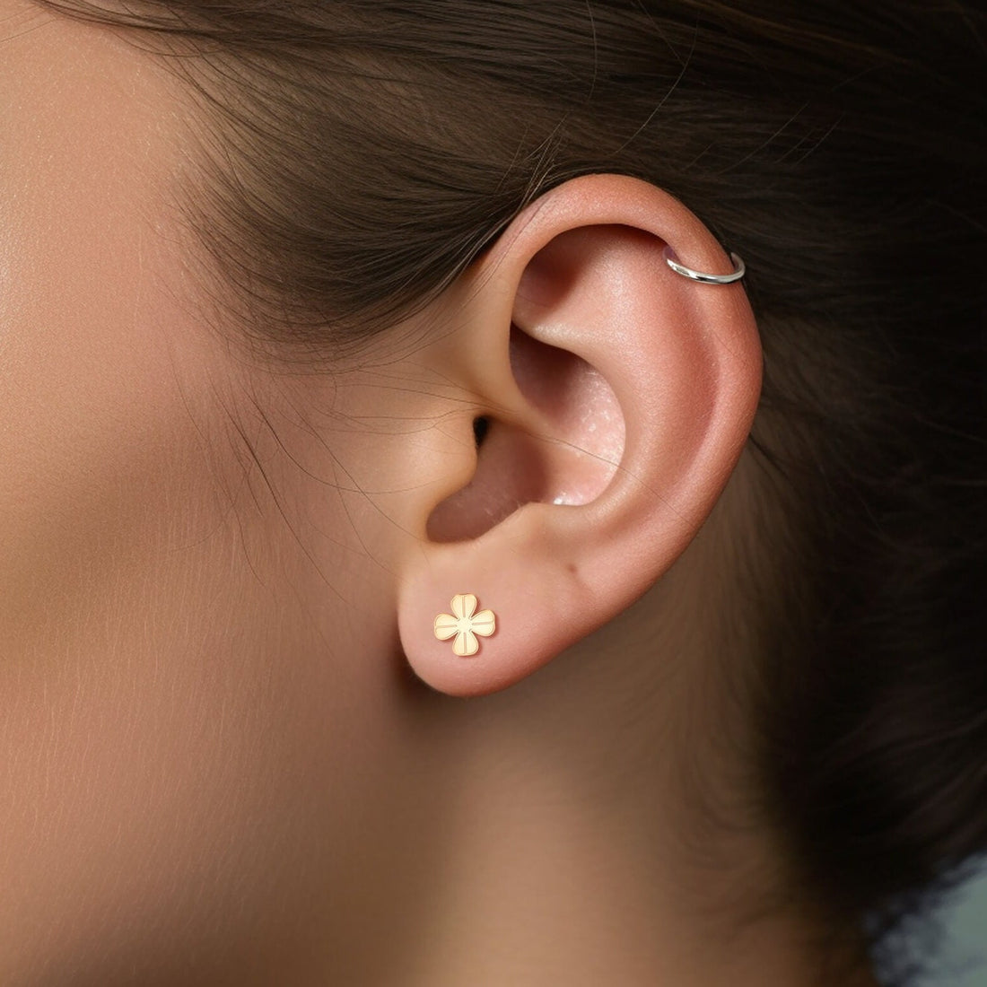 Four Leaf Clover Stud Earrings