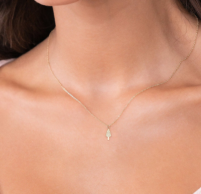 Morel Mushroom Necklace