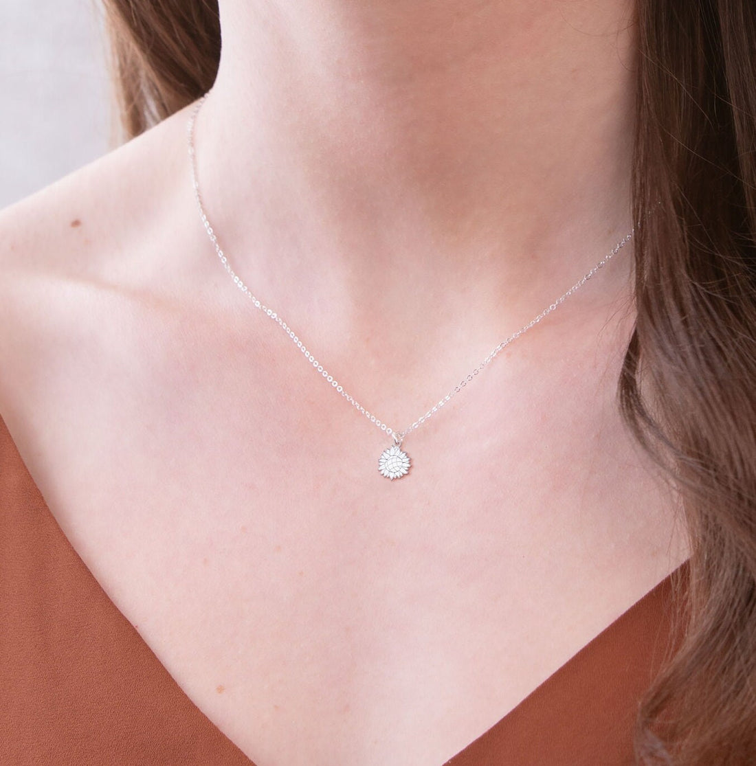 Sunflower Pendant Necklace