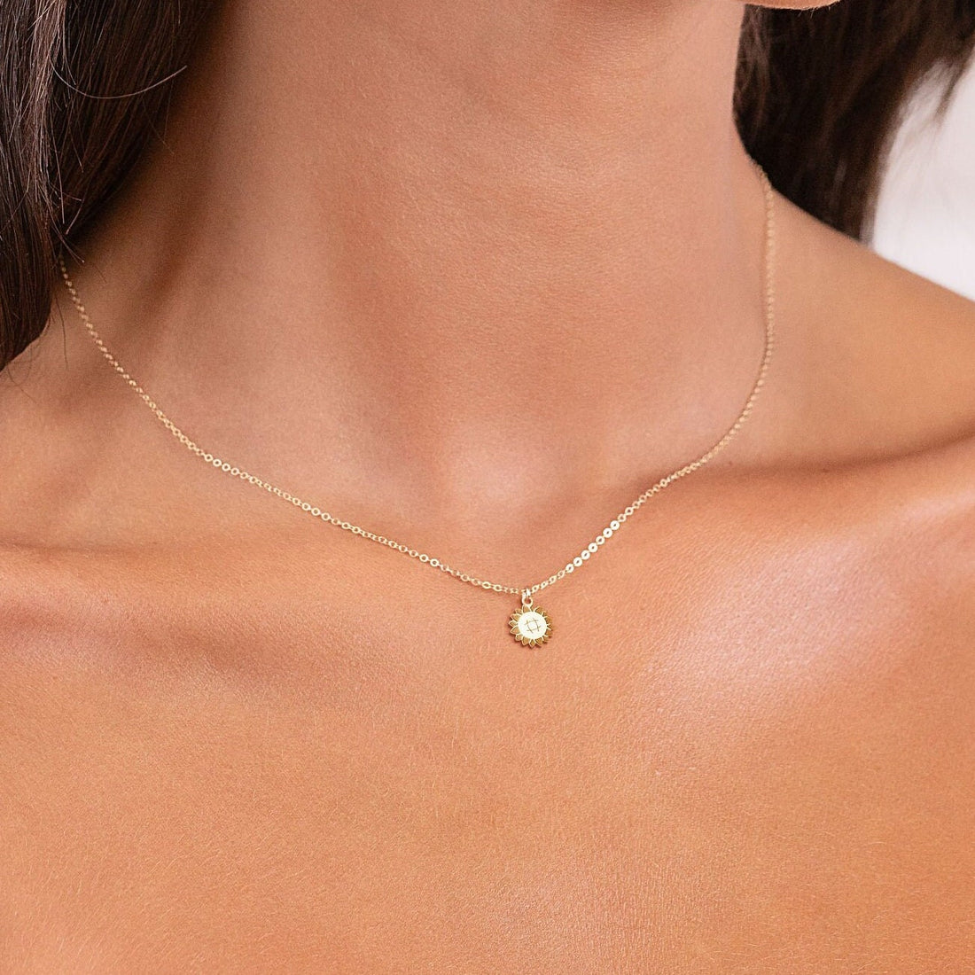 Sunflower Charm Necklace