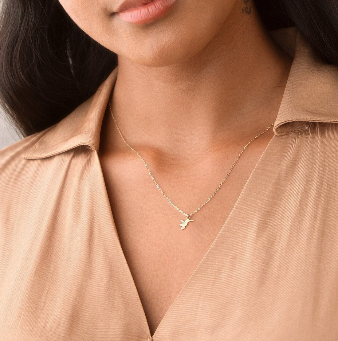 Cutie Hummingbird Pendant Necklace