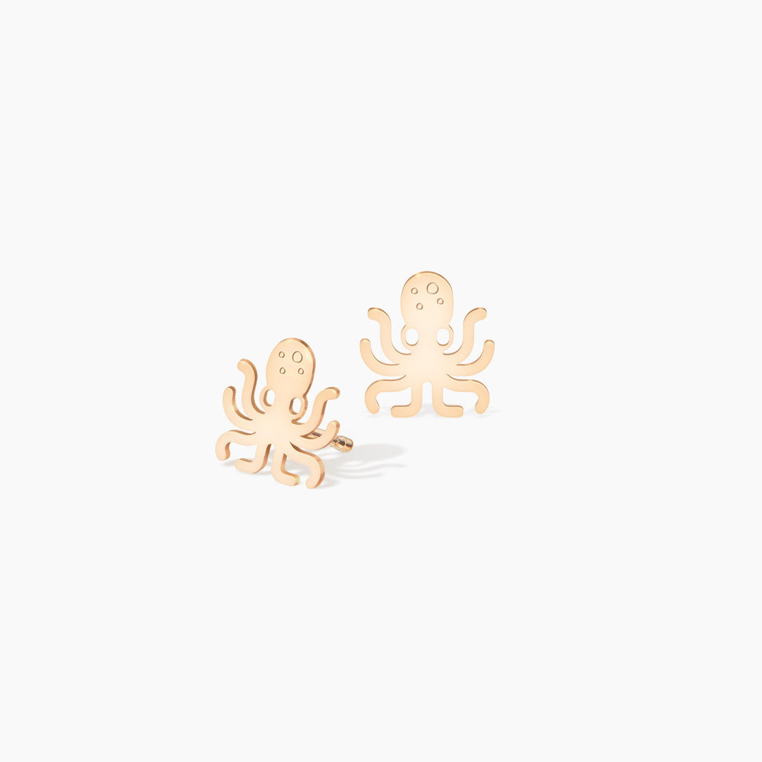 Octopus Charm Stud Earrings