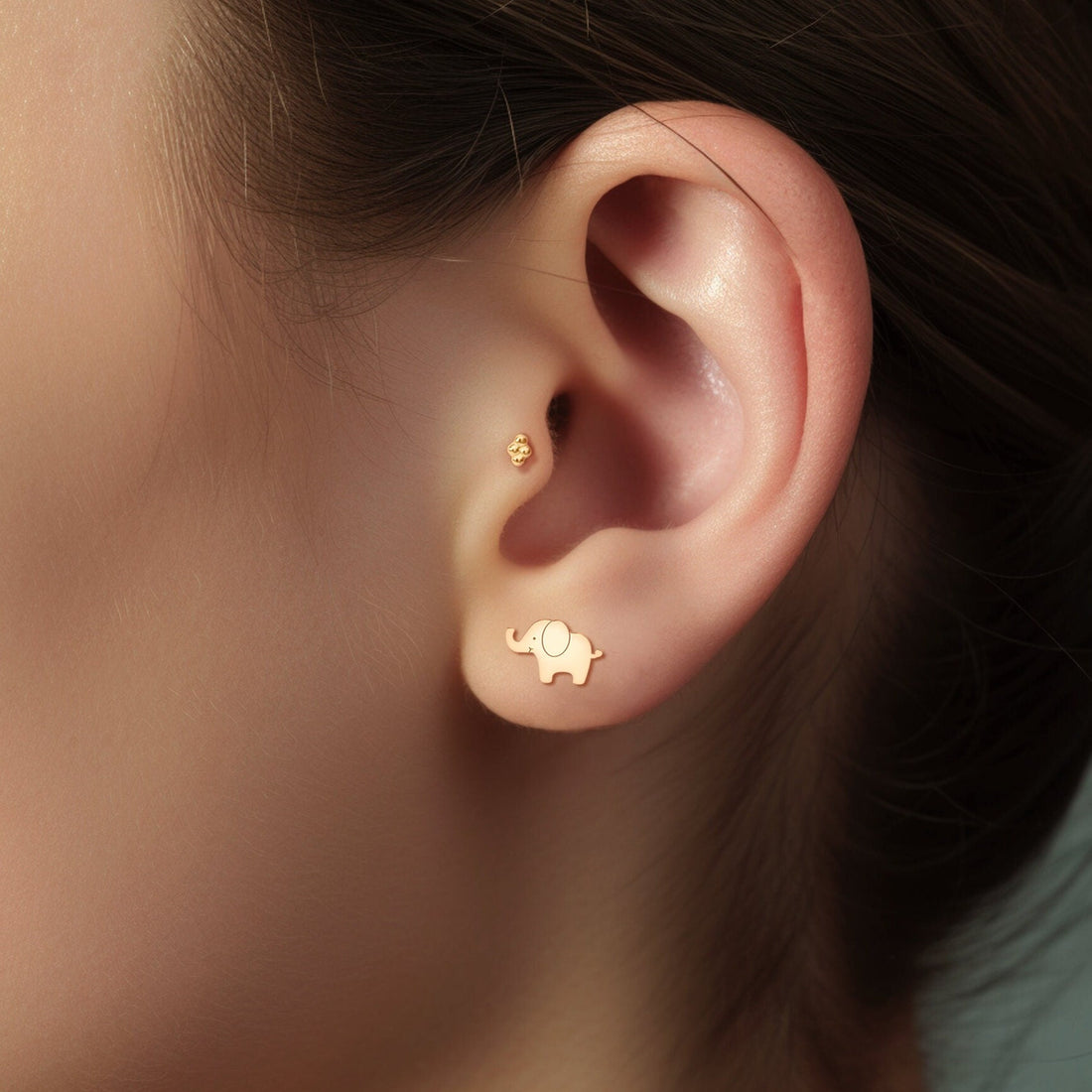 Dainty Elephant Earrings