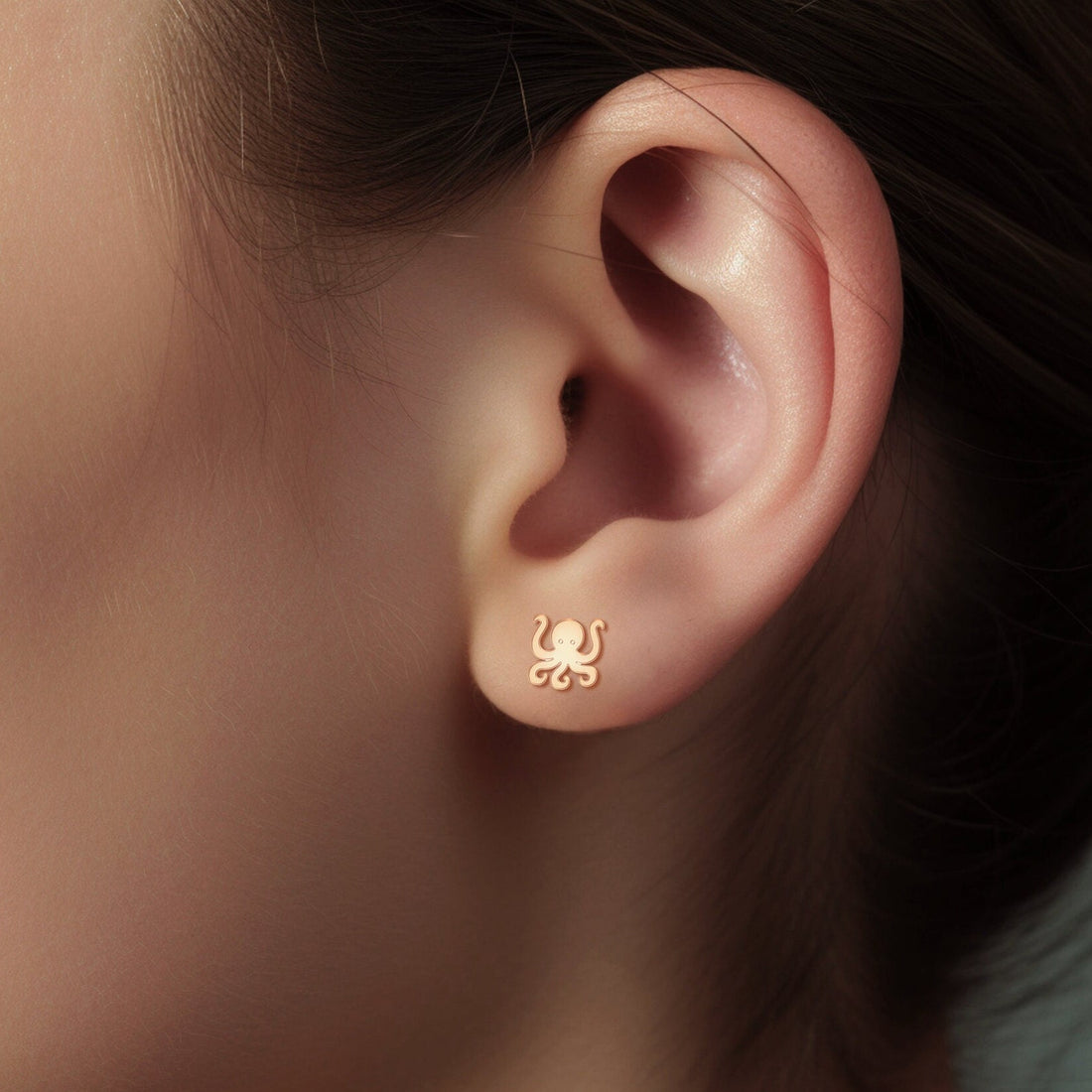 Octopus Earrings Dainty
