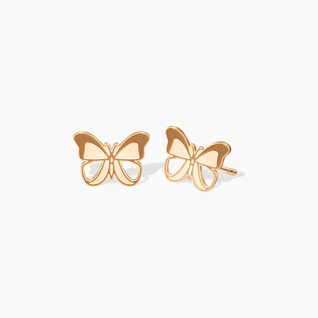 Gold Filled Butterfly Stud Earrings