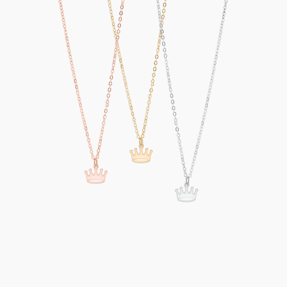 Crown Cable Pendant Necklace