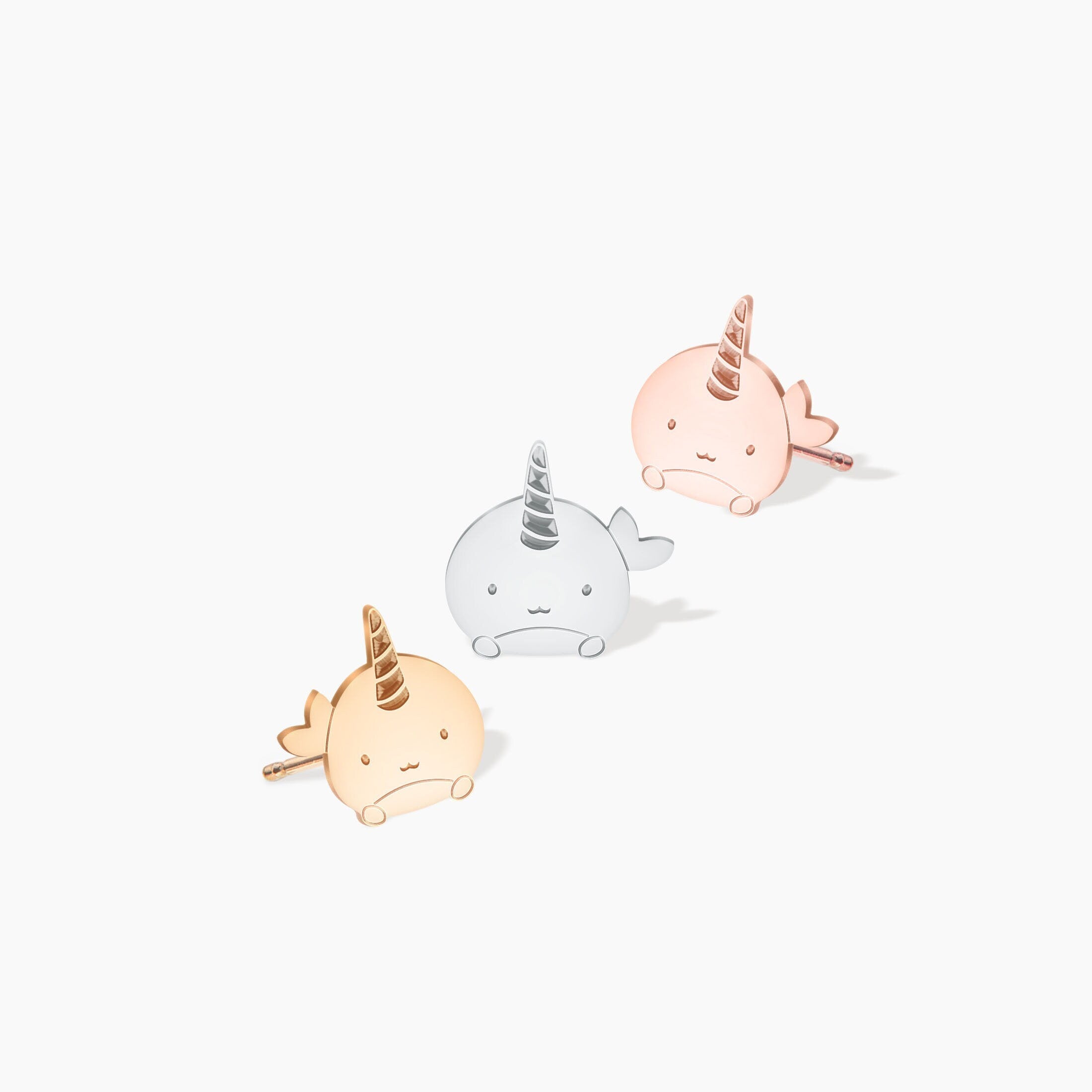 Narwhal Simple Stud Earrings
