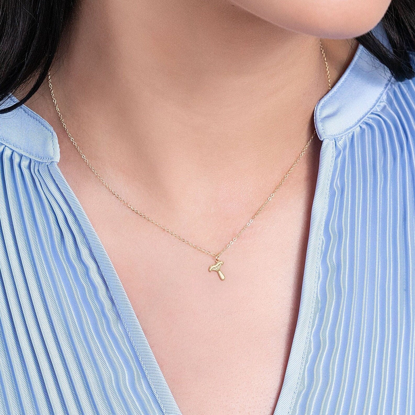Oyster Mushroom Pendant Necklace