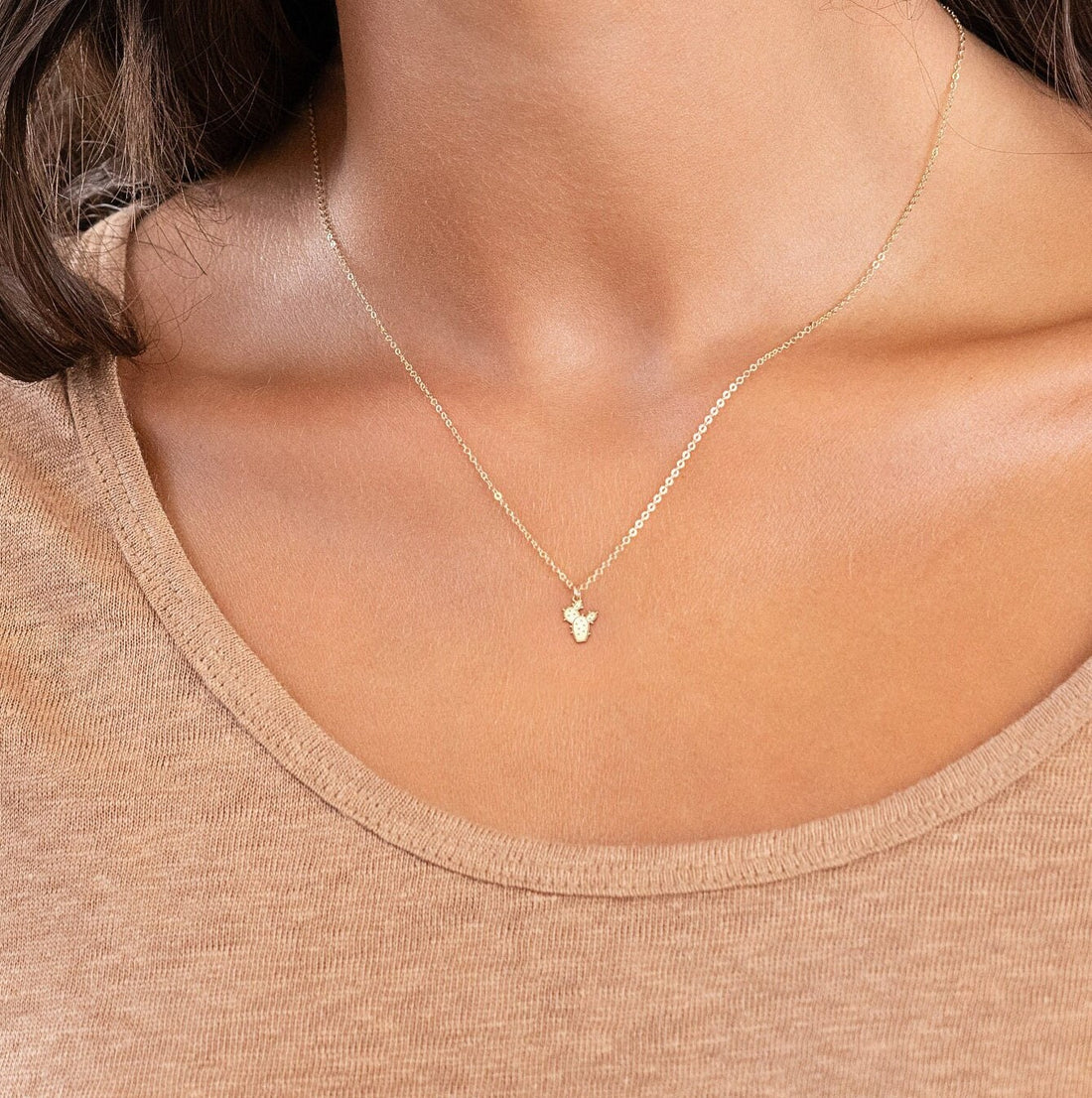 Cactus Pendant Necklace