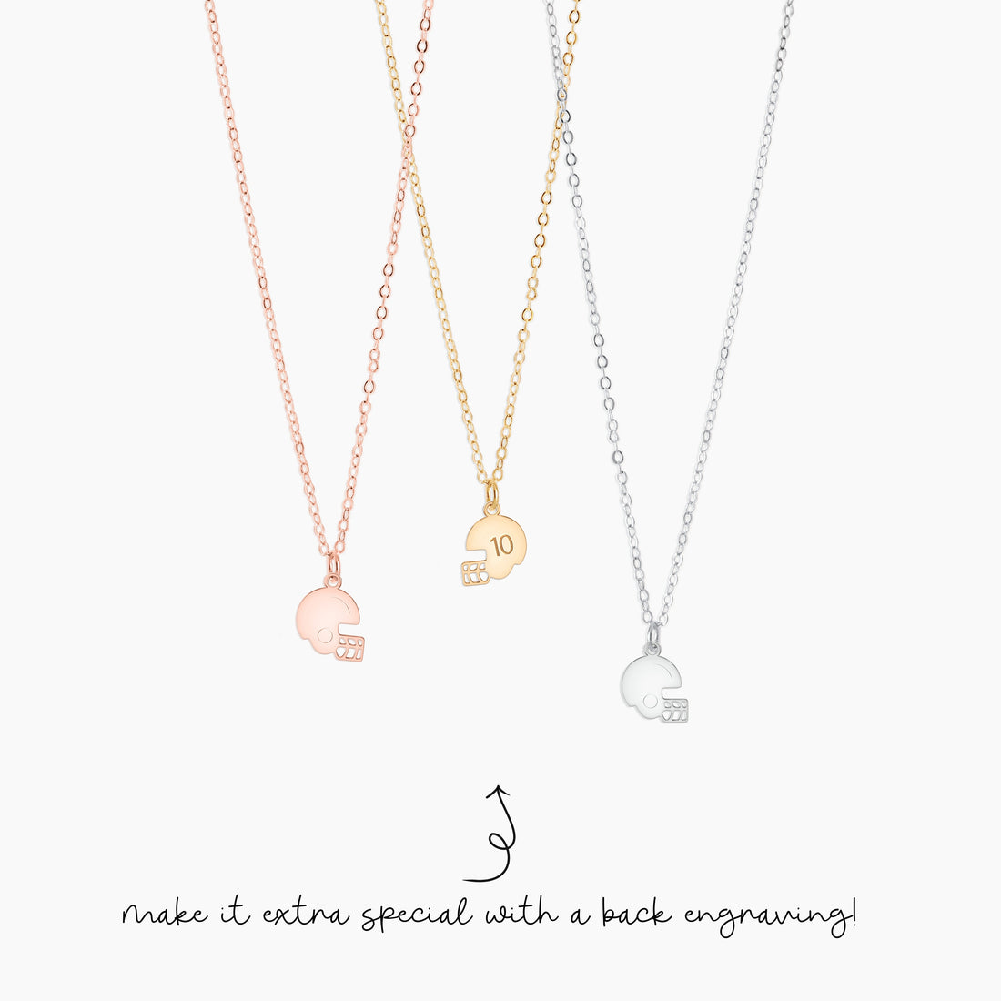 Football Helmet Pendant Necklace