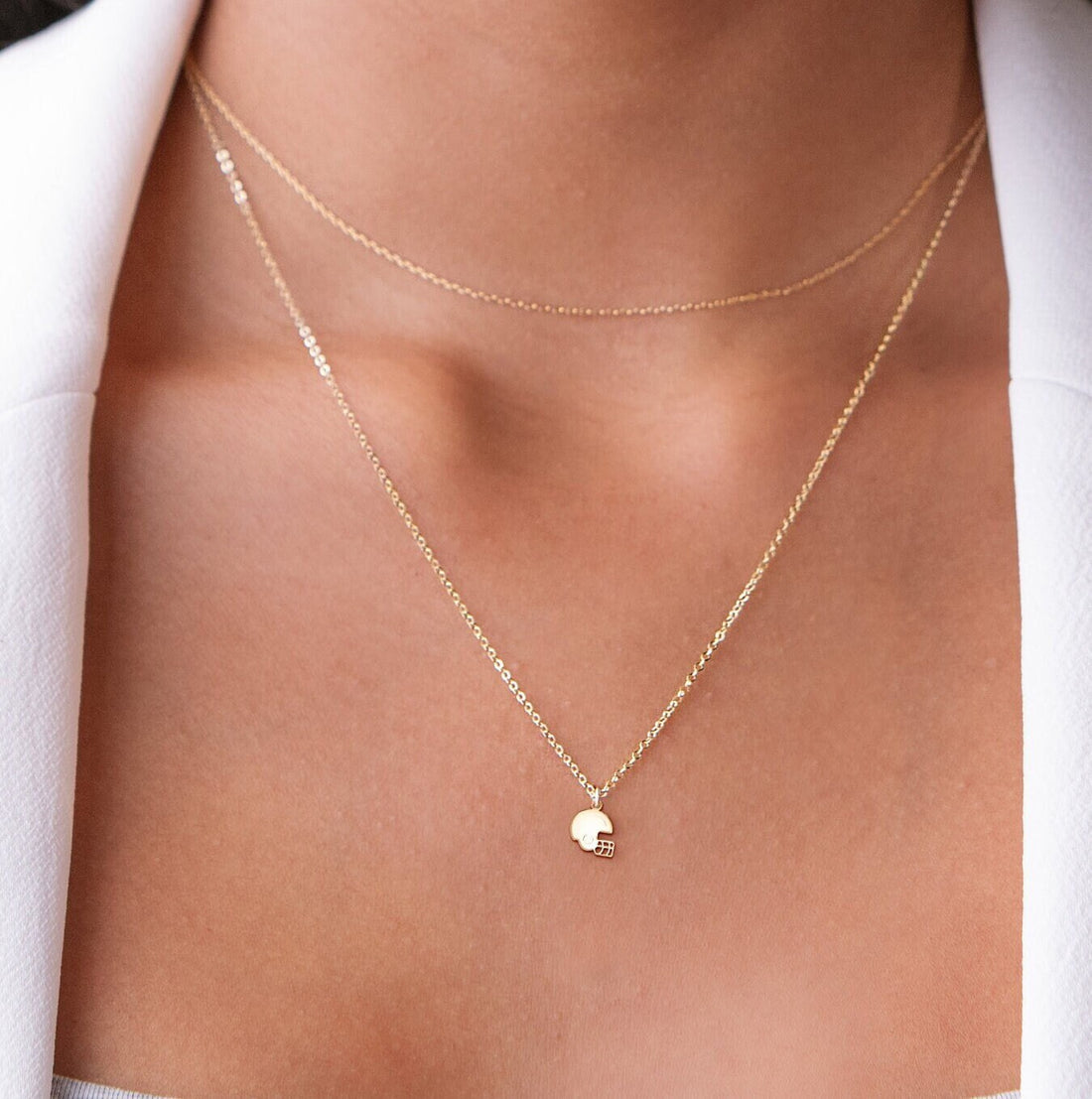 Football Helmet Pendant Necklace