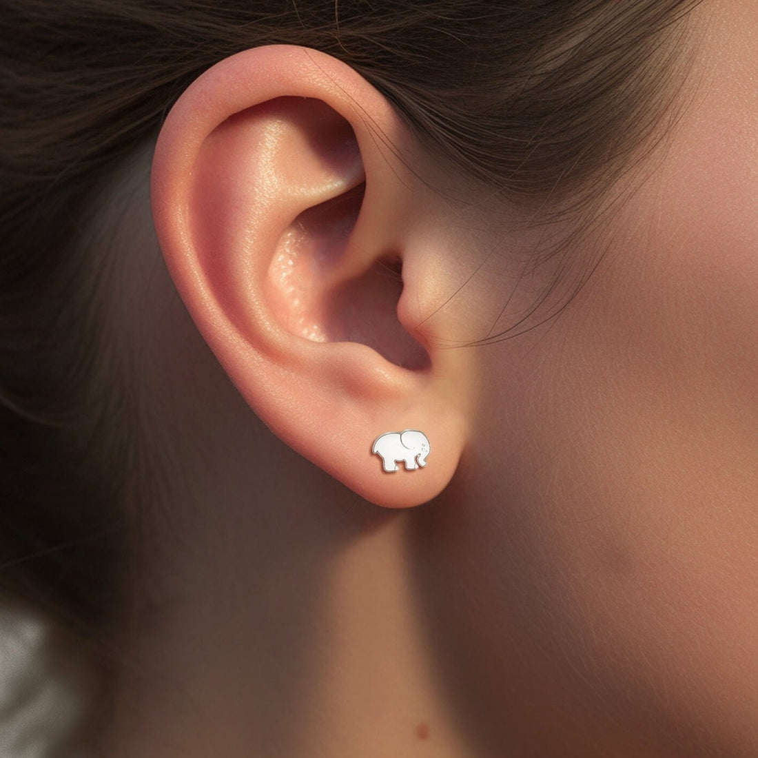 Elephant Earrings Dainty