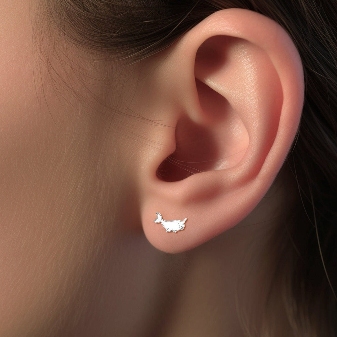 Tiny Narwhal Earrings