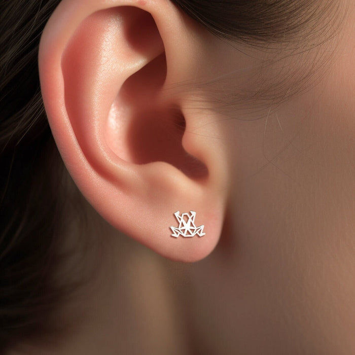 Frog Earrings Origami