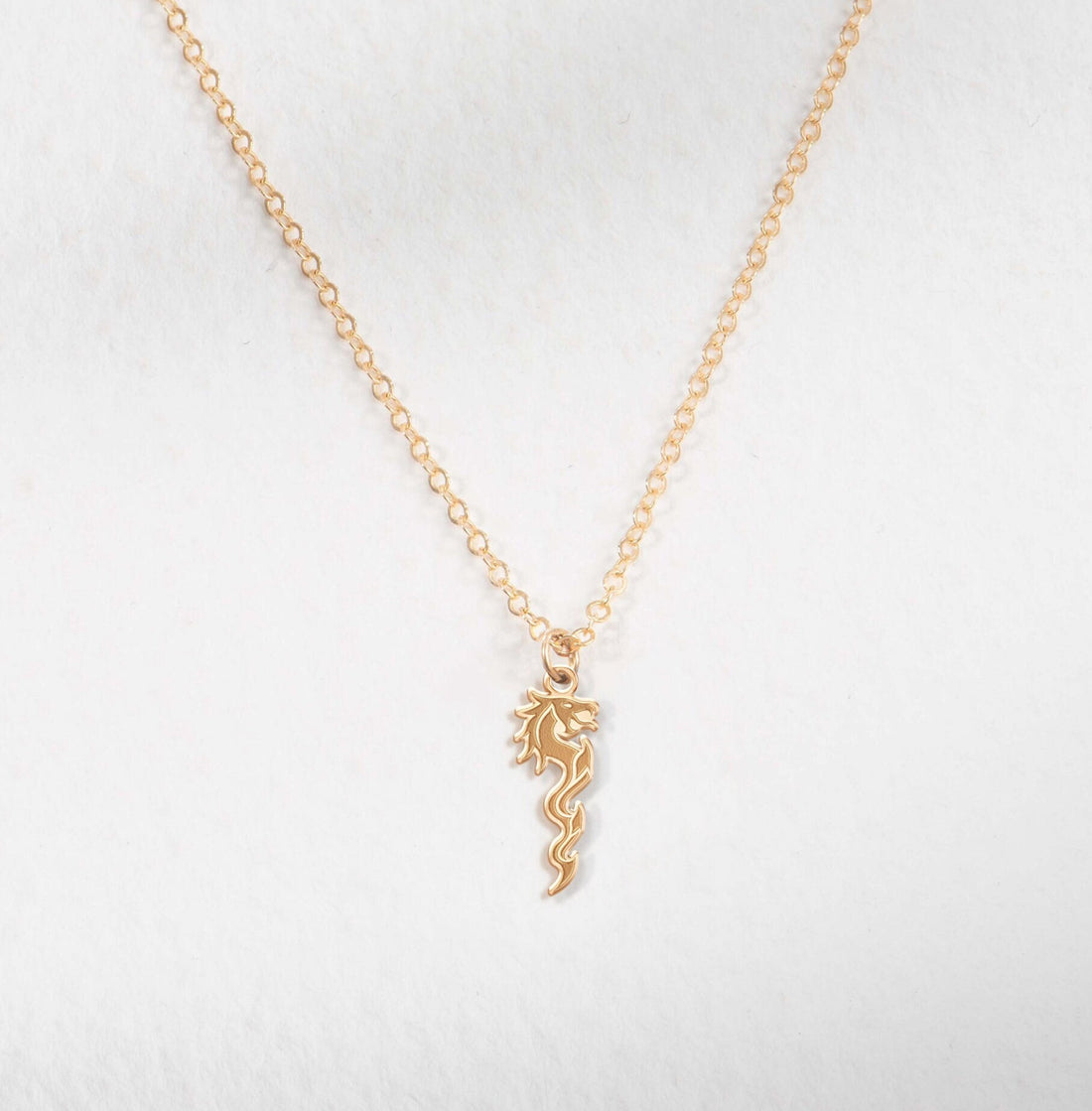 Dragon Staff Charm Necklace