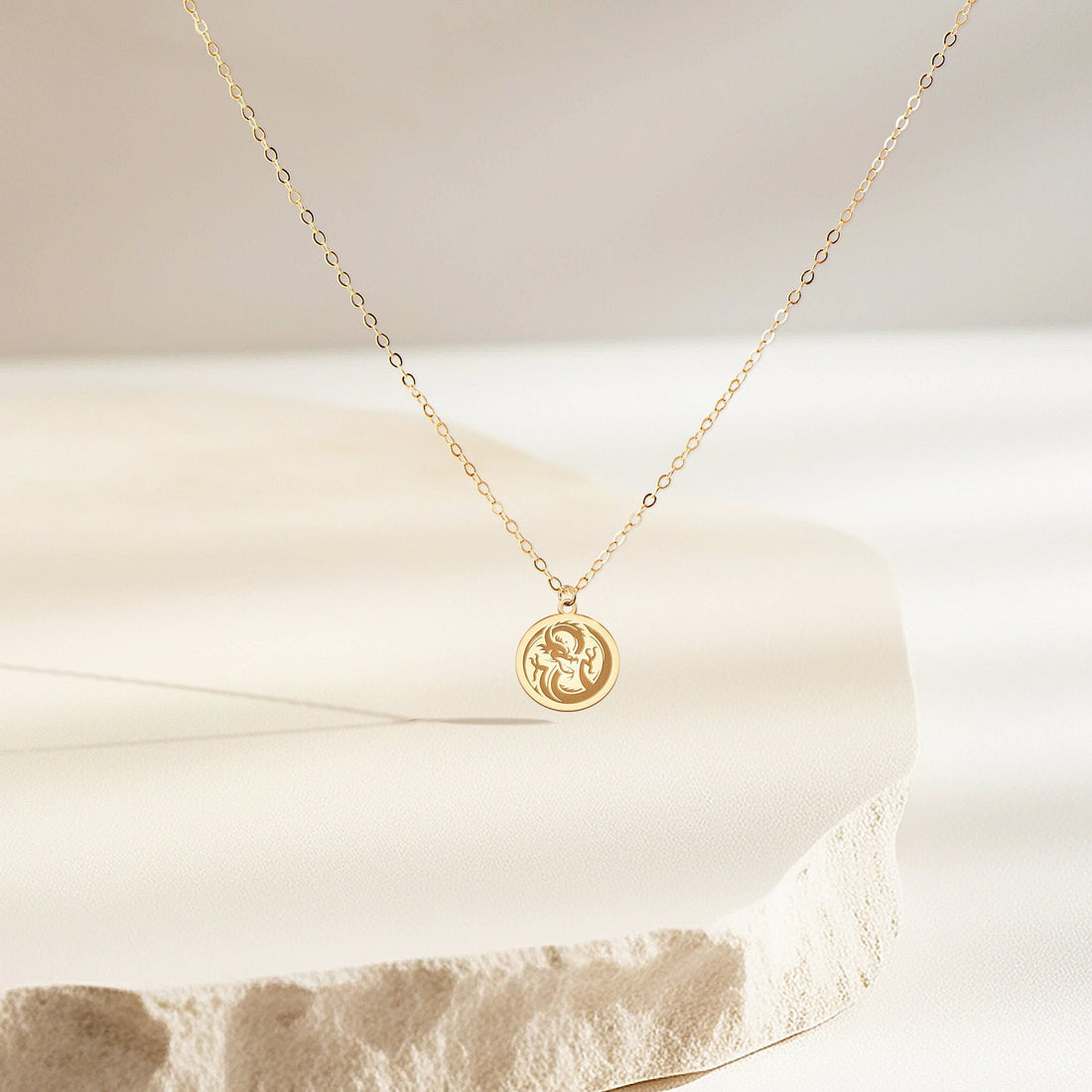 Dragon Disc Pendant Necklace