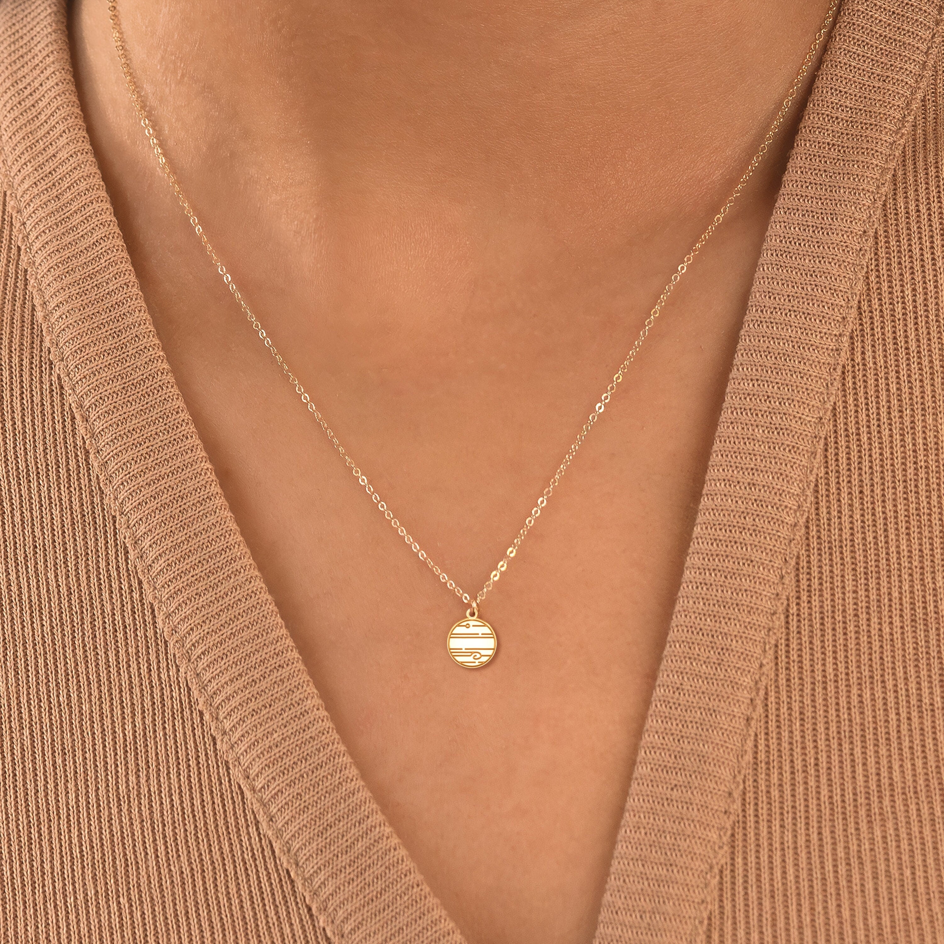 Jupiter Planet Pendant Necklace