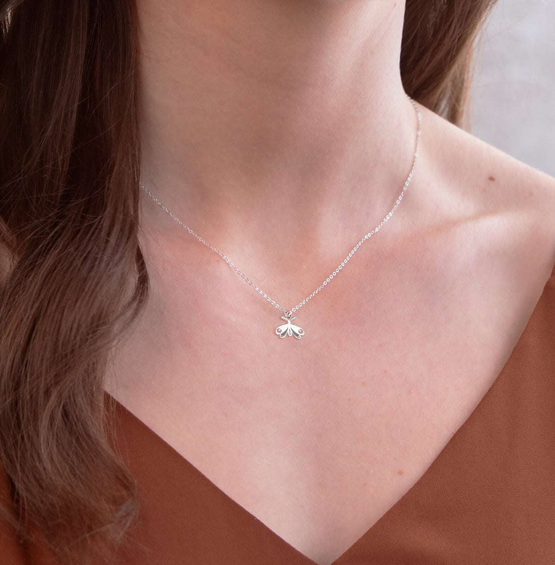 Moth Pendant Necklace