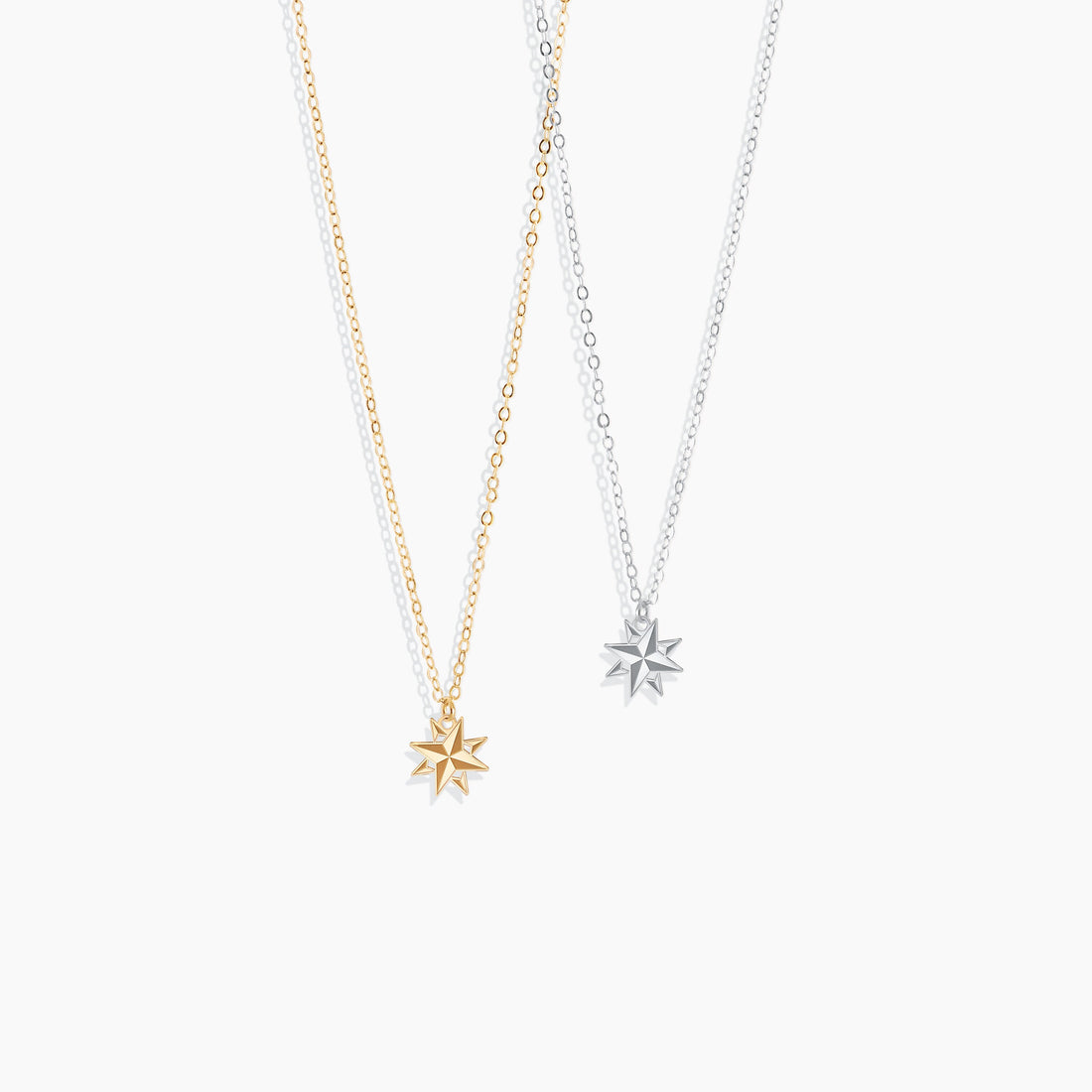 Compass Star Charm Necklace