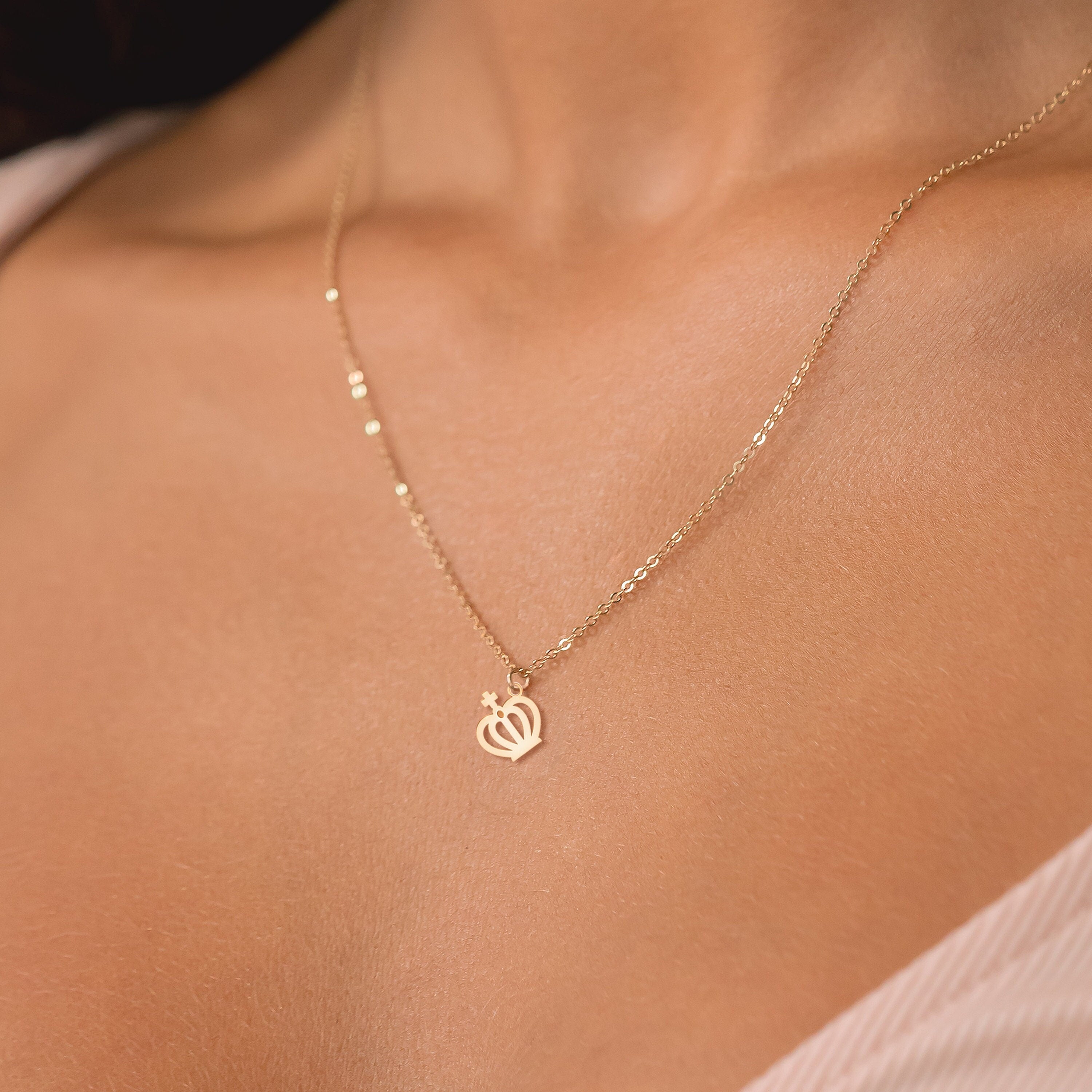 Gold Crown Necklace