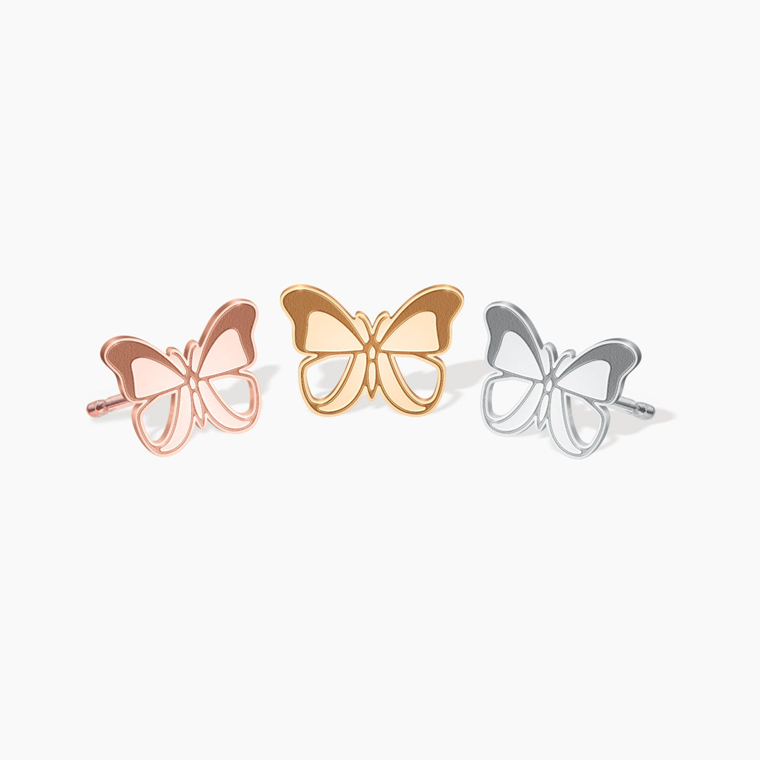Gold Filled Butterfly Stud Earrings