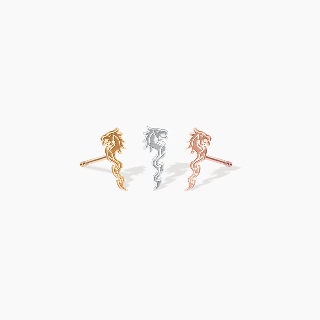 Dragon Staff Stud Earrings